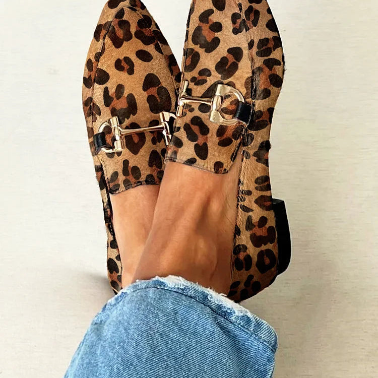 Juul | wyszukane loafery z wzorem i subtelnymi obcasami