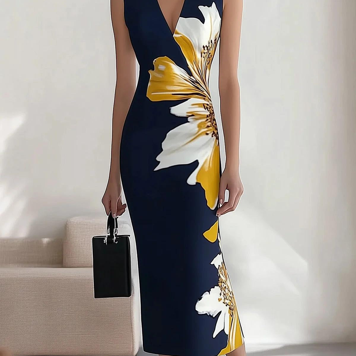 Lily | Elegancka Sukienka Midi na Plażę i Festiwal