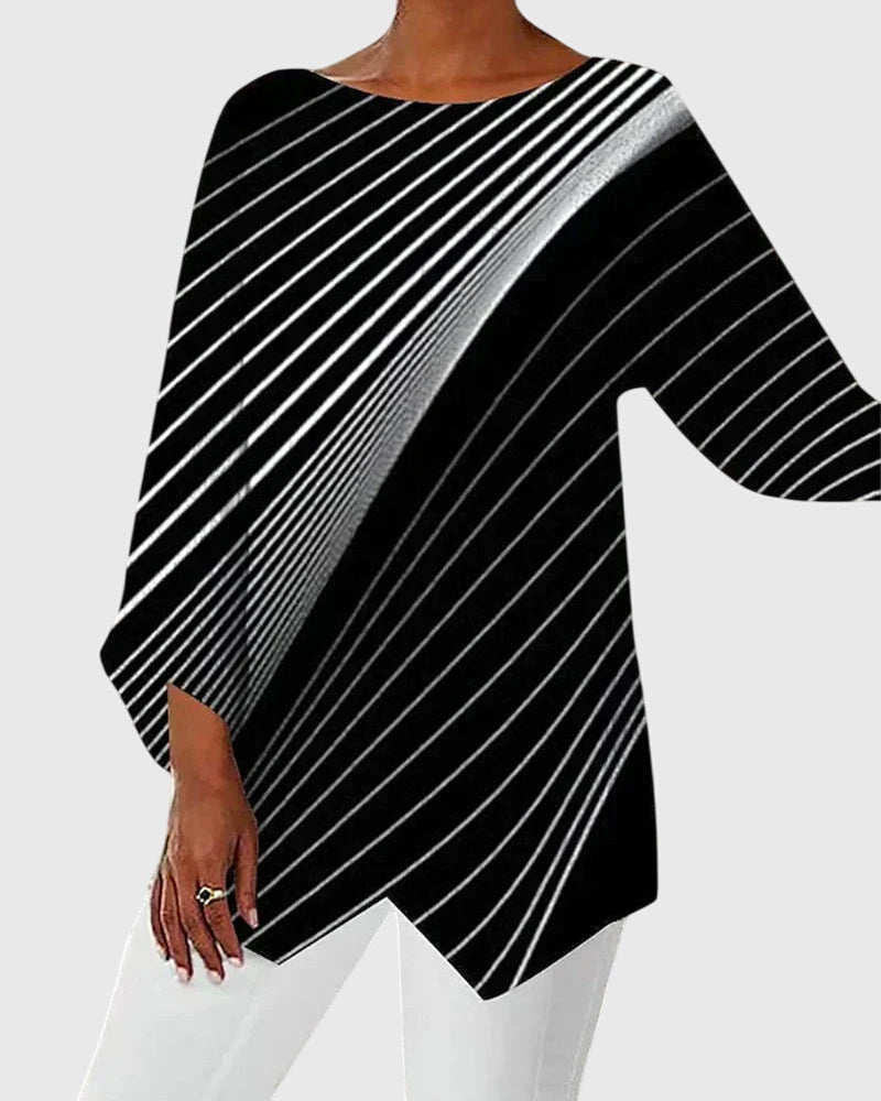 Alayah™ | Elegancka Bluzka z Okrągłym Dekoltem