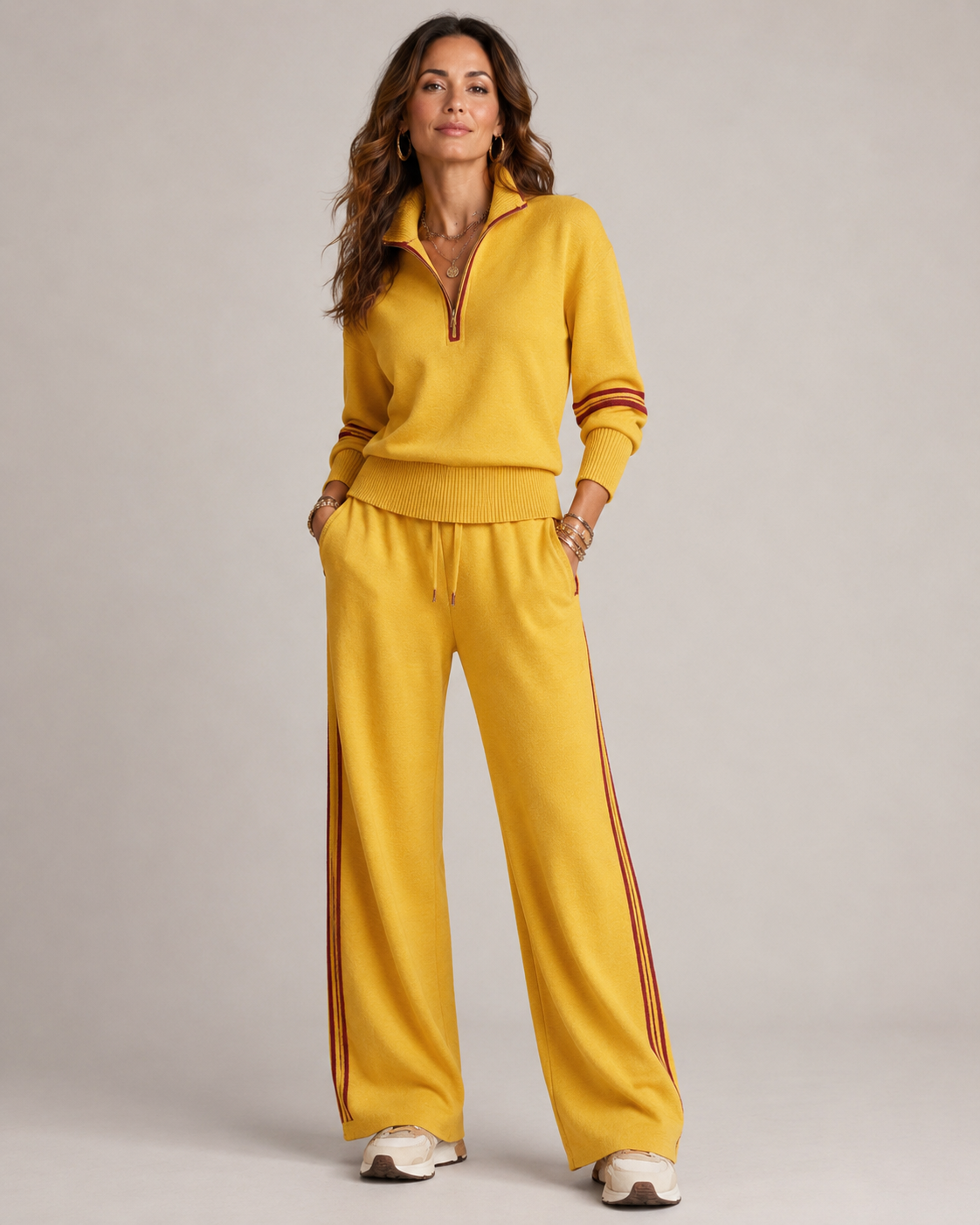 FRESH LABEL | Serena - Zestaw swetra z zamkiem