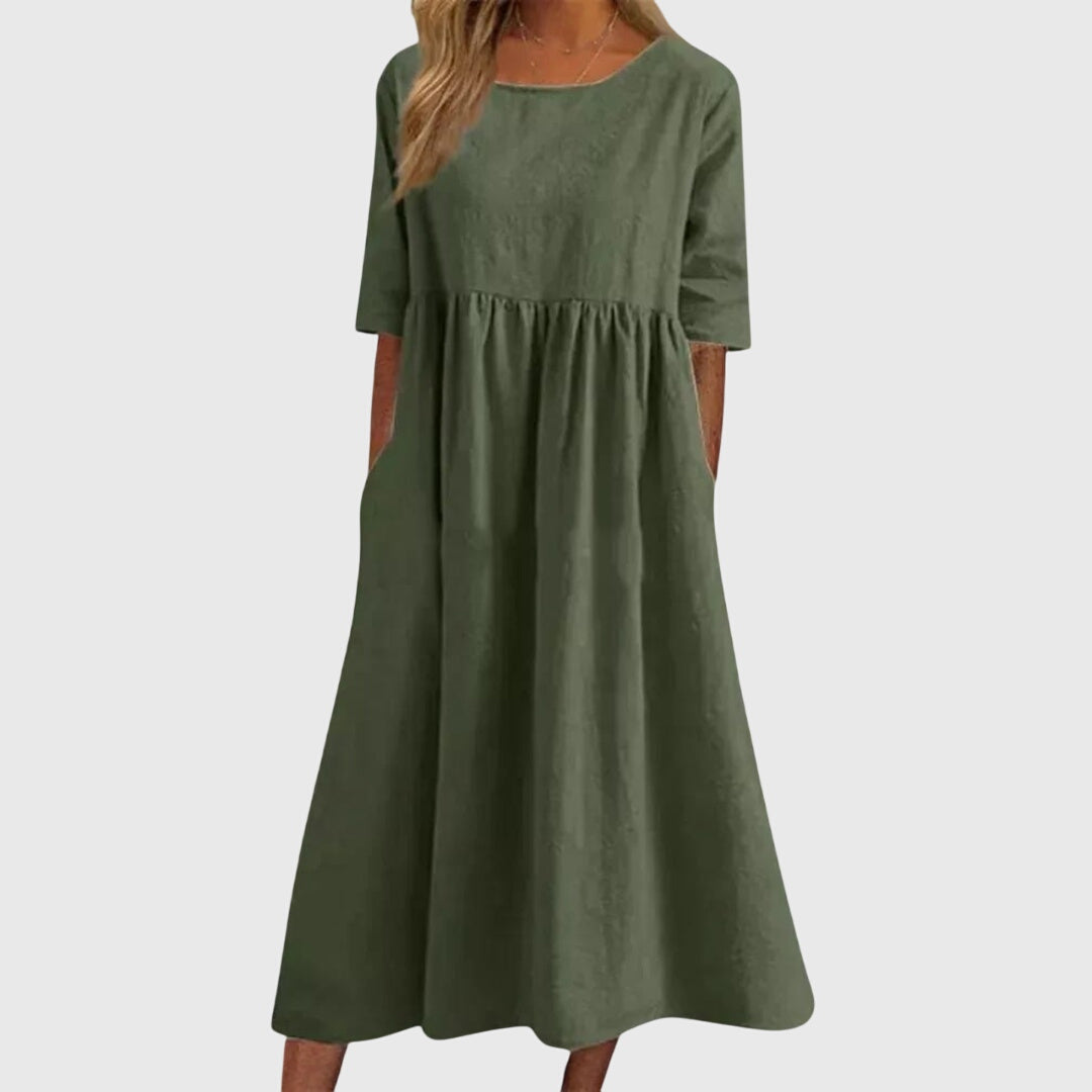 Haisley™ | Elegancka Sukienka z Krótkim Rękawem