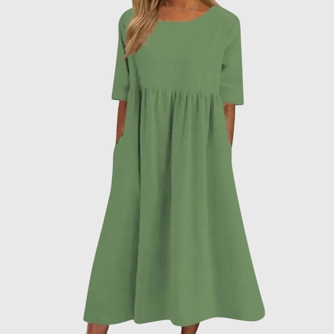 Haisley™ | Elegancka Sukienka z Krótkim Rękawem