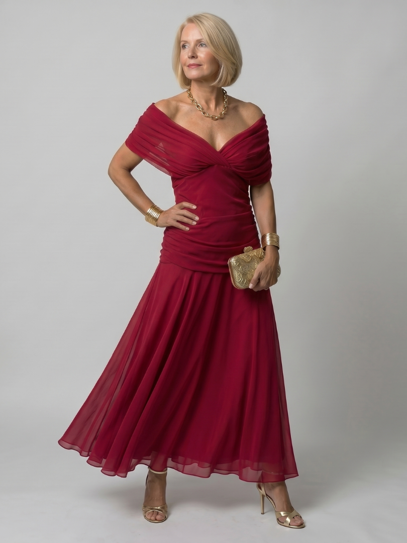 Calen | Sukienka Midi Off Shoulder