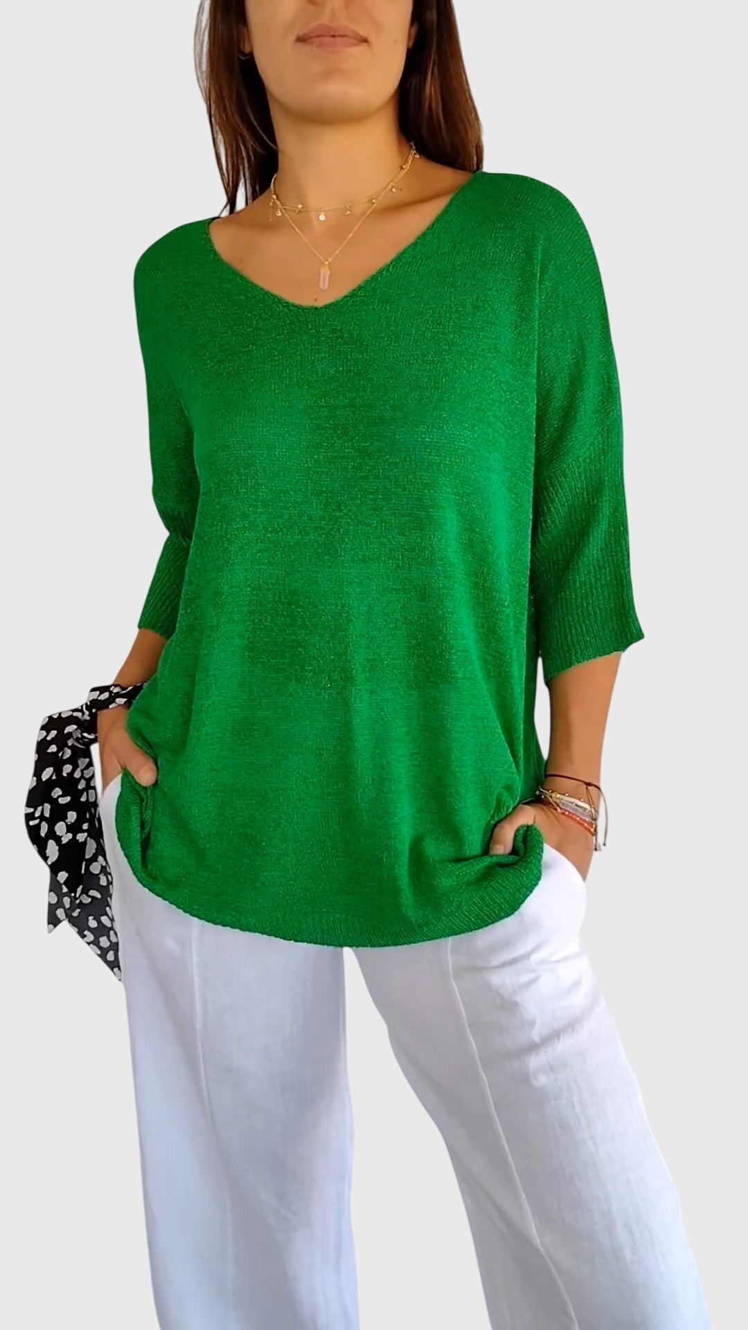 Cassandra™ | Elegancki top z dekoltem w serek