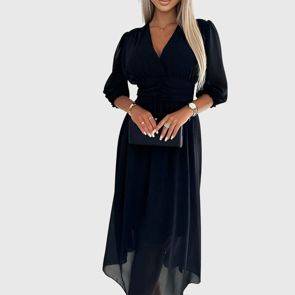 Chloe™ | Lekka Jedwabna Sukienka Chiffon