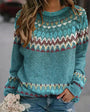 Soryelle | Sweter z Wzorem Retro Fali