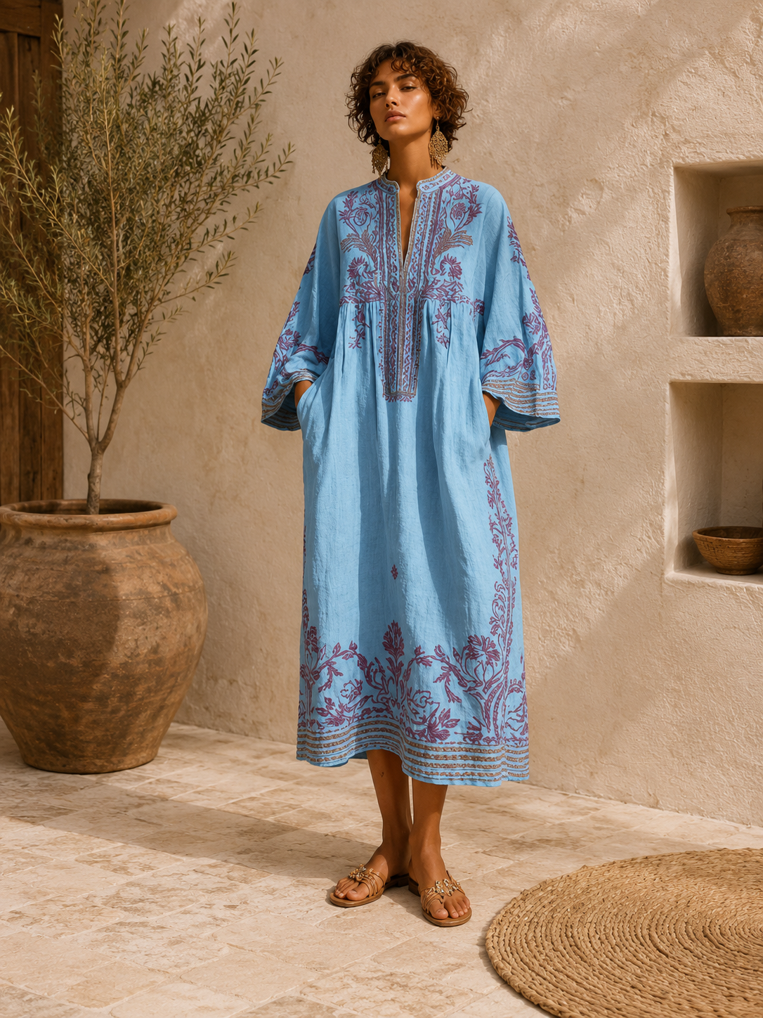 CELESTINA | Haftowana sukienka boho