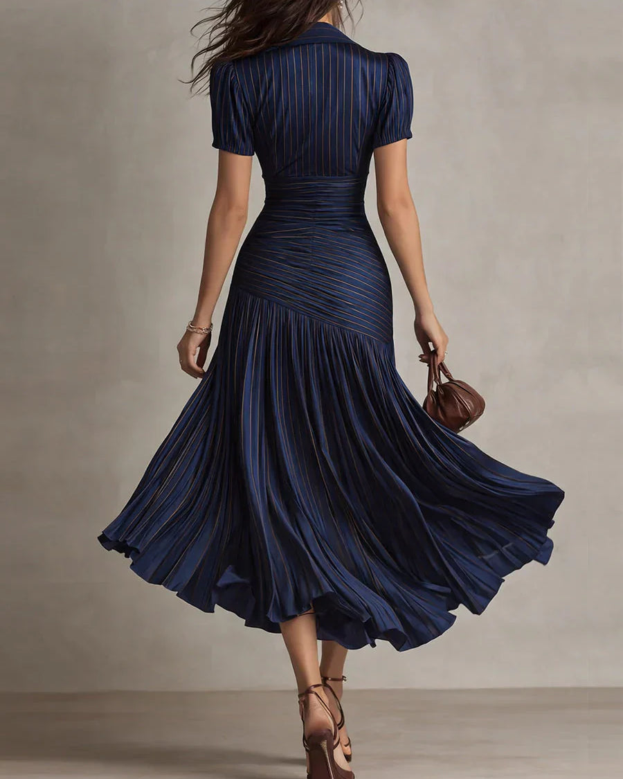 Florencja | Vintage Elegancka Sukienka Maxi z Chiffonu