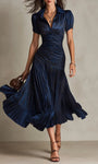 Florencja | Vintage Elegancka Sukienka Maxi z Chiffonu