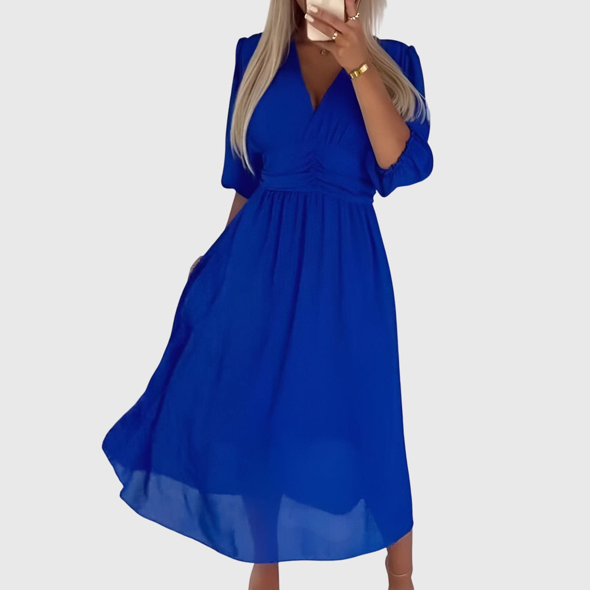 Chloe™ | Lekka Jedwabna Sukienka Chiffon