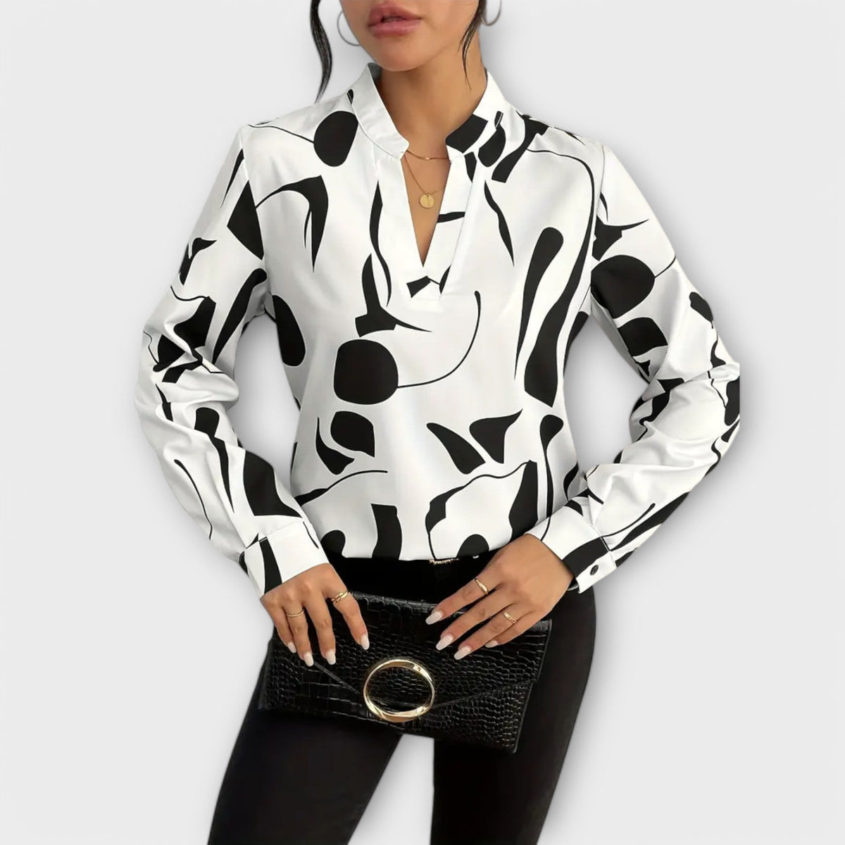 Lara™ Elegancka Bluzka z Wzorem