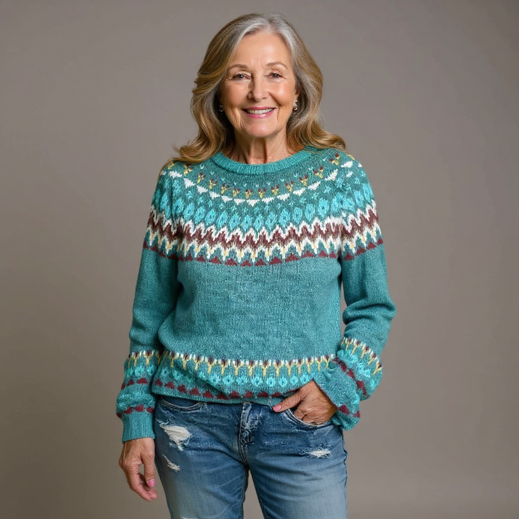 Quinzeloraa | Poncho w stylu islandzkim
