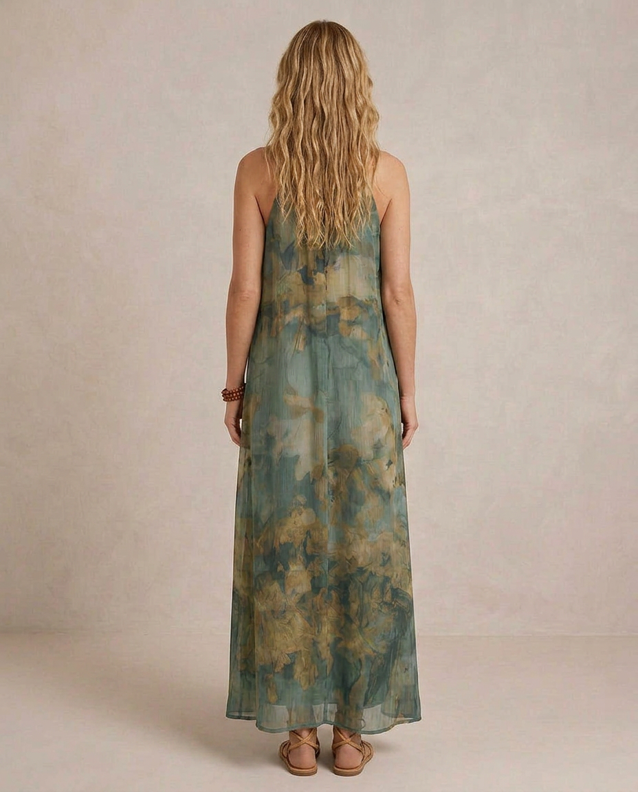 FLORA | Maxi Sukienka Chiffon Kwiatowa Boho