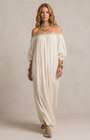 ISABELLA | Maxi Sukienka Boho Plissé Kremowa
